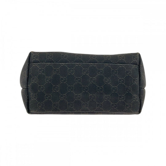 GUCCI Shoulder Bag 105649 GG canvas, leather Brown Black SilverMetal Shoulder Bag Hobo Women Used Authentic