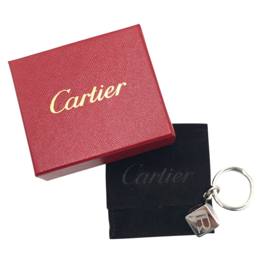 CARTIER key ring metal Silver