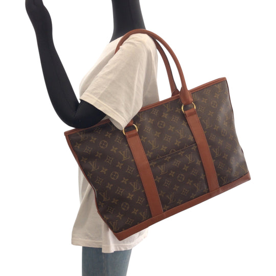 LOUIS VUITTON Tote Bag M42425 PVC Brown Monogram Weekend
