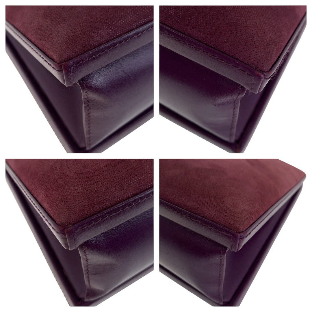 LOEWE Handbag Suede purple anagram