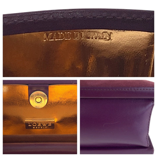 LOEWE Handbag Suede purple anagram