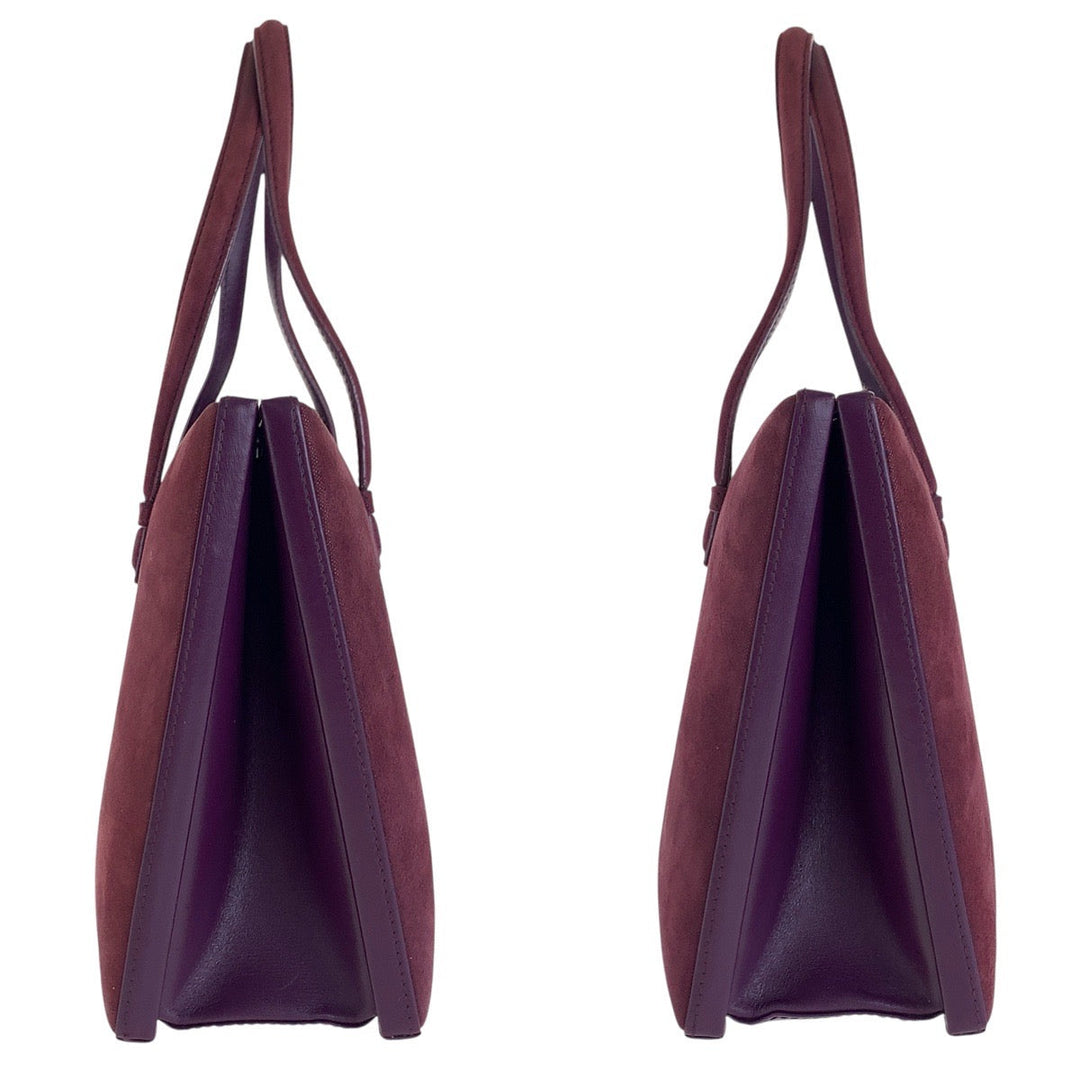 LOEWE Handbag Suede purple anagram