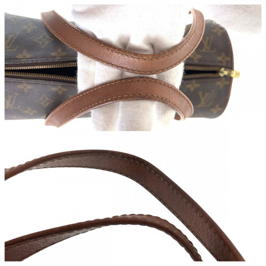 LOUIS VUITTON Handbag M51365 PVC, Leather Brown Gold Metal Handbags Mini Boston Duffel bag Papillon30 Women Used Authentic