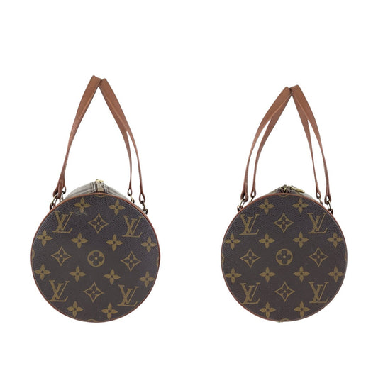 LOUIS VUITTON Handbag M51365 PVC, Leather Brown Gold Metal Handbags Mini Boston Duffel bag Papillon30 Women Used Authentic