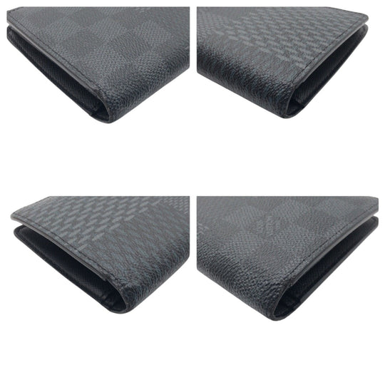 LOUIS VUITTON Long Wallet Purse N60436 PVC Black black Long Wallet Purse Damier Graphite 3D Portefeuille Brother NM mens Used Authentic