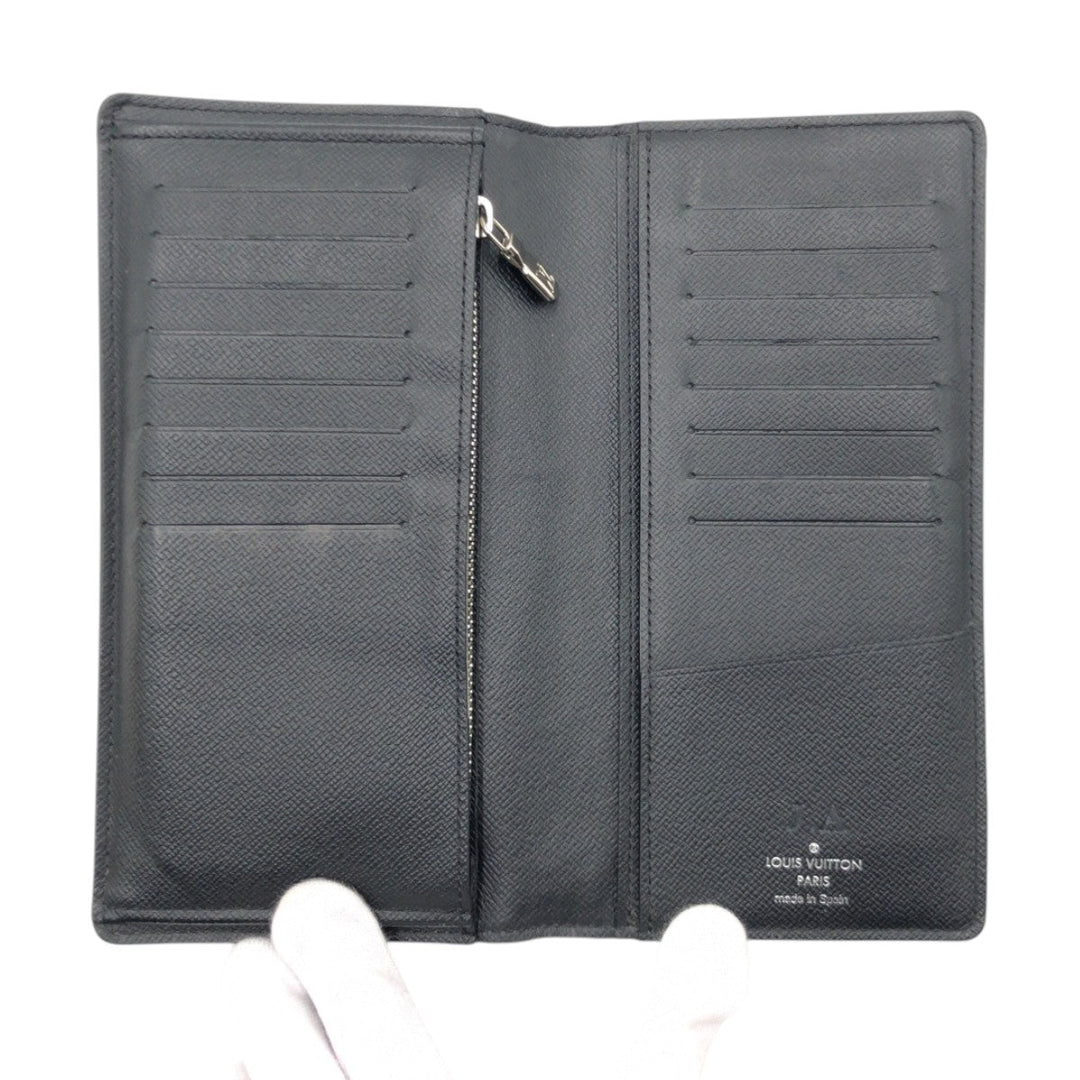 LOUIS VUITTON Long Wallet Purse N60436 PVC Black black Long Wallet Purse Damier Graphite 3D Portefeuille Brother NM mens Used Authentic