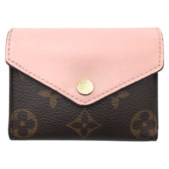 LOUIS VUITTON Tri-fold wallet M62933 PVC Brown Monogram Portefeuille Zoe