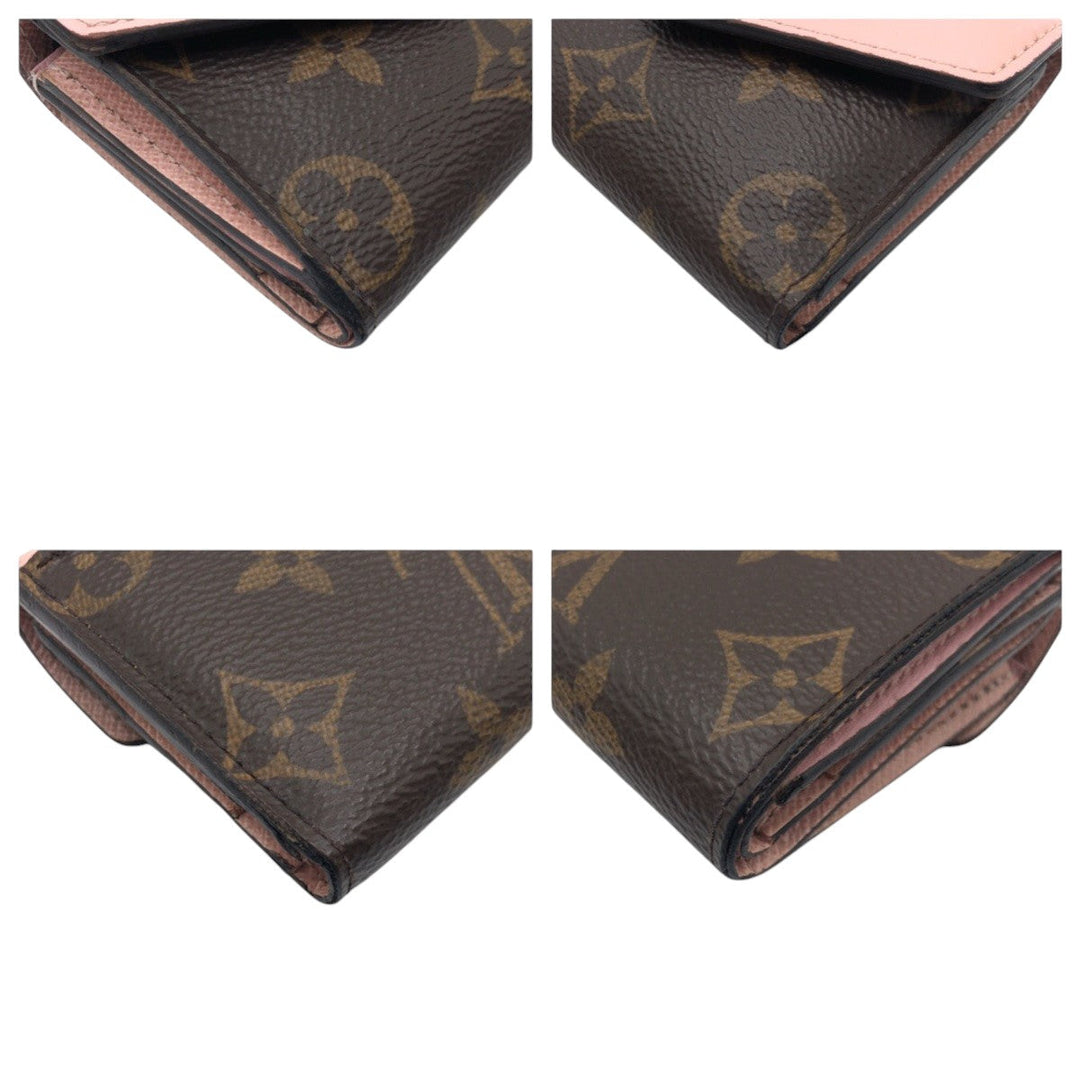 LOUIS VUITTON Tri-fold wallet M62933 PVC Brown Monogram Portefeuille Zoe