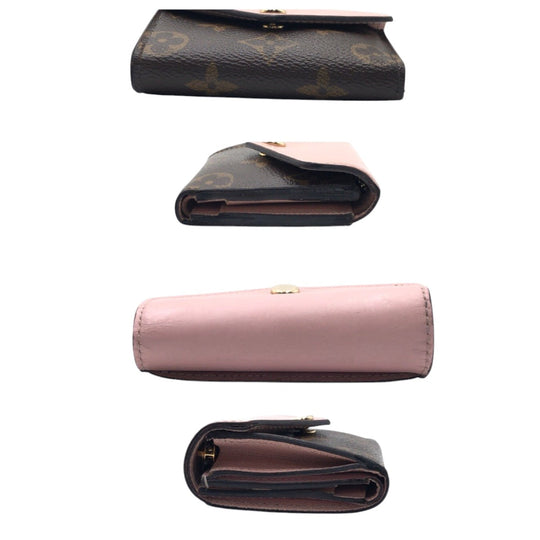 LOUIS VUITTON Tri-fold wallet M62933 PVC Brown Monogram Portefeuille Zoe