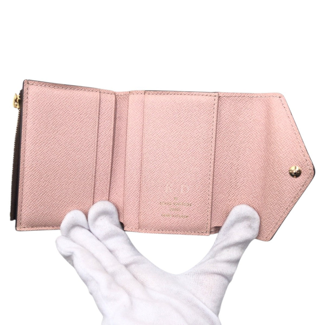LOUIS VUITTON Tri-fold wallet M62933 PVC Brown Monogram Portefeuille Zoe