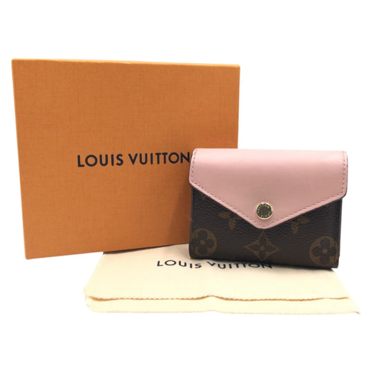 LOUIS VUITTON Tri-fold wallet M62933 PVC Brown Monogram Portefeuille Zoe