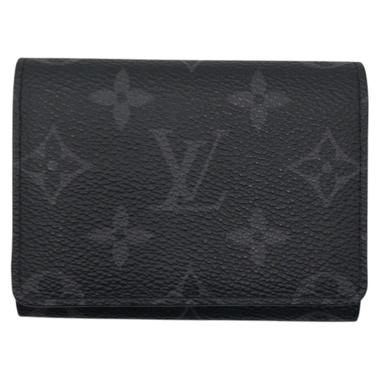 LOUIS VUITTON Card Case M12874 PVC black Card Case Card Case Monogram Eclipse Enveloppe mens Used Authentic