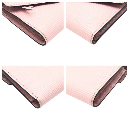 LOUIS VUITTON Tri-fold wallet M62946 Epi Leather Pink Rose Ballerine Tri-fold Wallet Folded Wallet Compact Wallet Epi Portefeuille Victorine Women Used Authentic