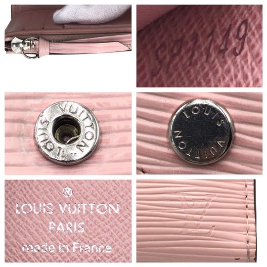 LOUIS VUITTON Tri-fold wallet M62946 Epi Leather Pink Rose Ballerine Tri-fold Wallet Folded Wallet Compact Wallet Epi Portefeuille Victorine Women Used Authentic
