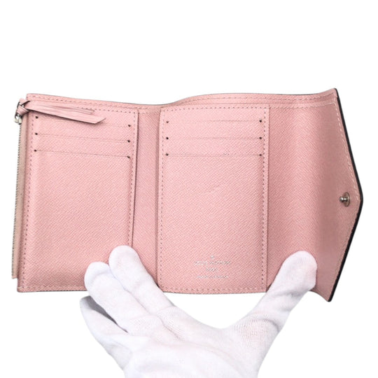 LOUIS VUITTON Tri-fold wallet M62946 Epi Leather Pink Rose Ballerine Tri-fold Wallet Folded Wallet Compact Wallet Epi Portefeuille Victorine Women Used Authentic