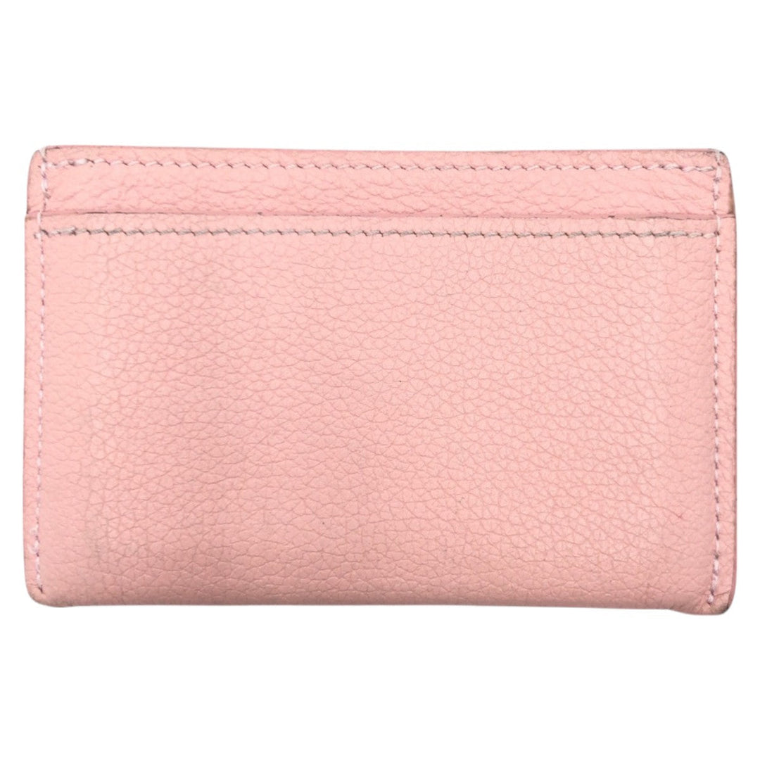 LOUIS VUITTON Card Case M68610 leather Pink Rose Ballerine Silver Card Case Pass Case Porte Cartes Rock Me Women Used Authentic