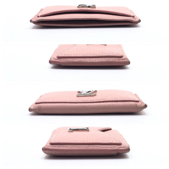LOUIS VUITTON Card Case M68610 leather Pink Rose Ballerine Silver Card Case Pass Case Porte Cartes Rock Me Women Used Authentic