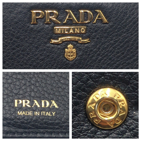 PRADA Bifold Wallet leather black
