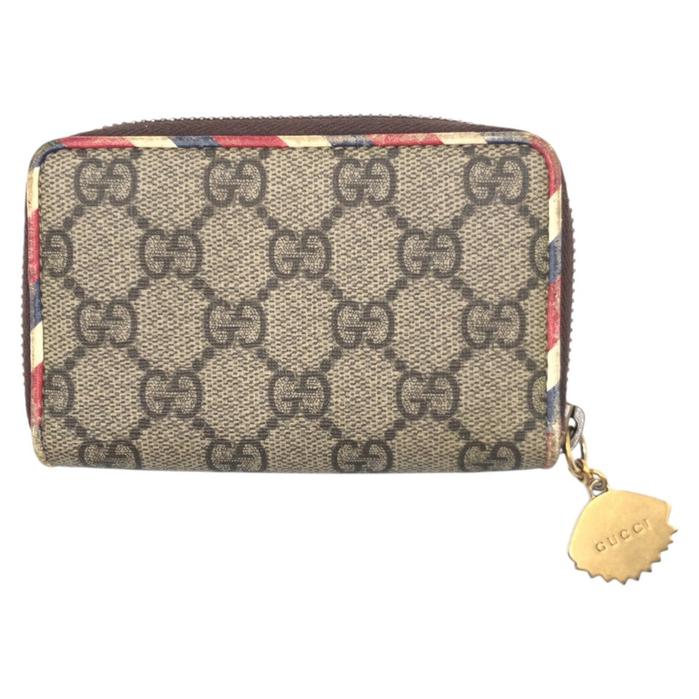 GUCCI Card Case 473911 GG Supreme Canvas Brown Card Case Business Card Case Unisex Courier Women(Unisex) Used Authentic