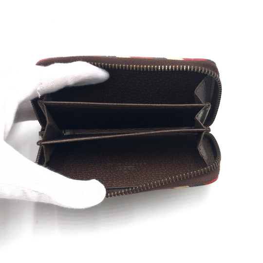 GUCCI Card Case 473911 GG Supreme Canvas Brown Card Case Business Card Case Unisex Courier Women(Unisex) Used Authentic