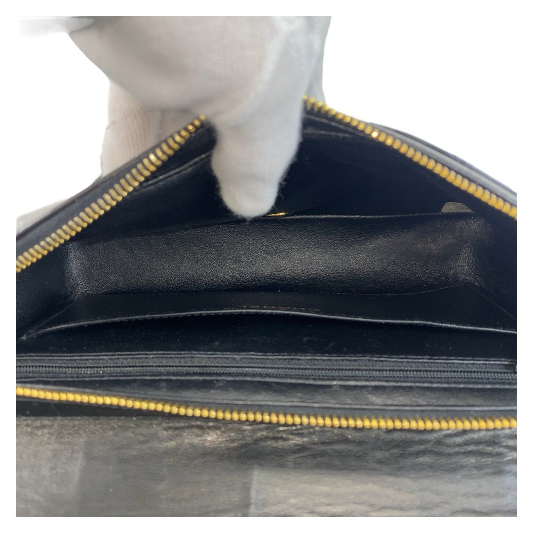 CHANEL Backpack Patent leather Black Gold Metal Backpack Backpack Matrasse COCO Mark Turnlock Women Used Authentic