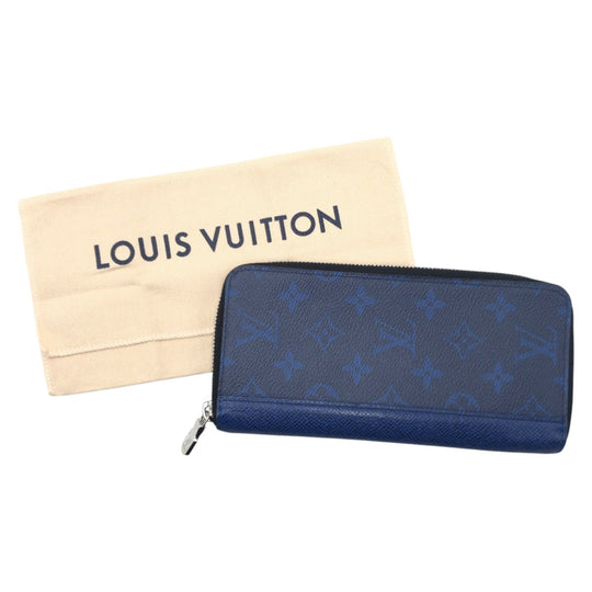 LOUIS VUITTON Long Wallet Purse M30447 PVC blue Monogram Zippy Wallet Vertical