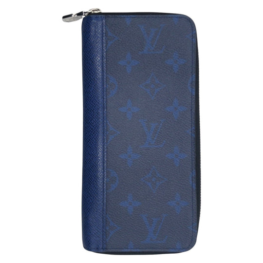 LOUIS VUITTON Long Wallet Purse M30447 PVC blue Monogram Zippy Wallet Vertical