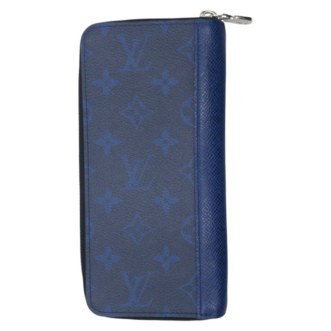 LOUIS VUITTON Long Wallet Purse M30447 PVC blue Monogram Zippy Wallet Vertical