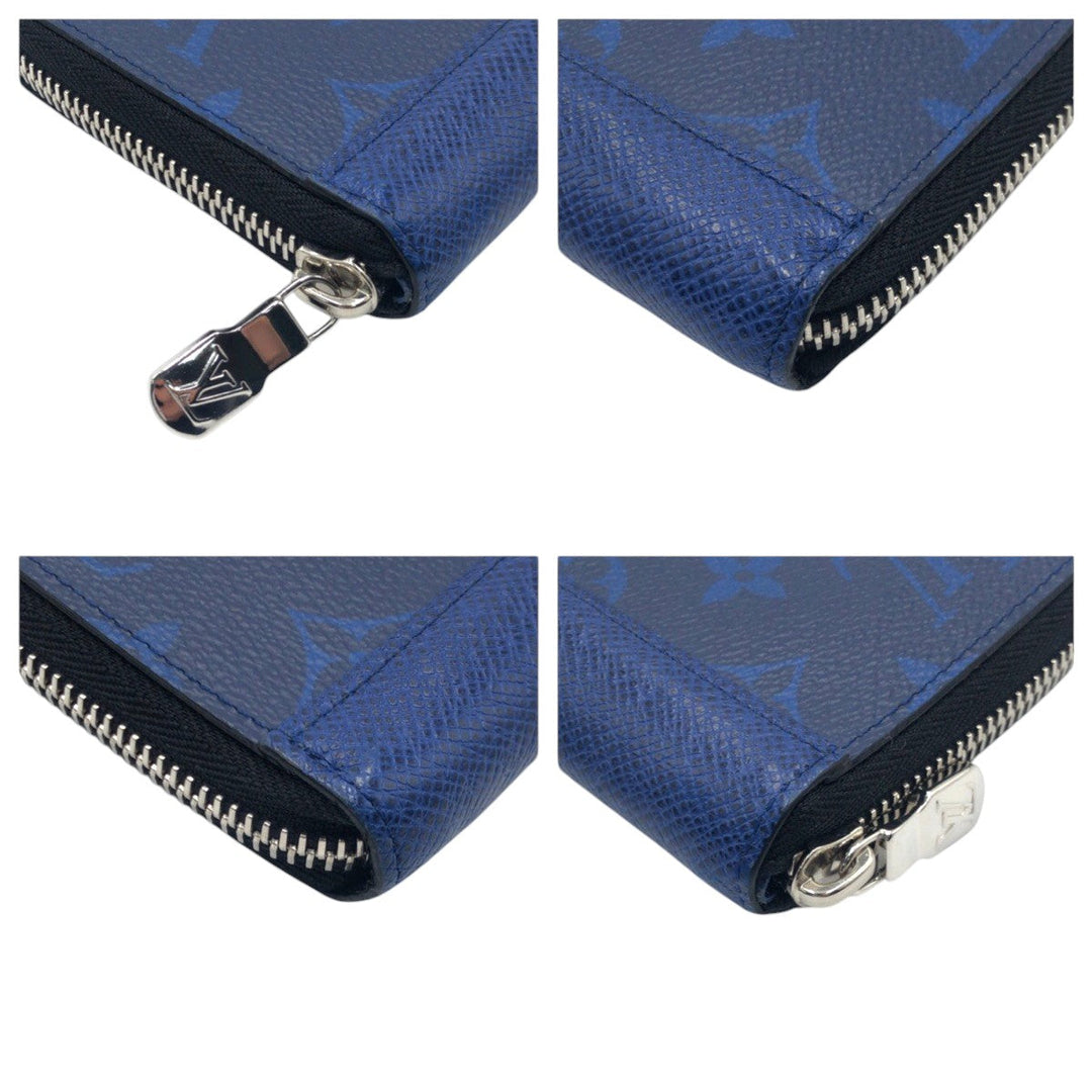 LOUIS VUITTON Long Wallet Purse M30447 PVC blue Monogram Zippy Wallet Vertical
