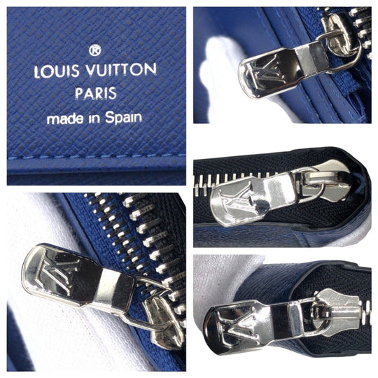 LOUIS VUITTON Long Wallet Purse M30447 PVC blue Monogram Zippy Wallet Vertical