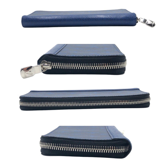 LOUIS VUITTON Long Wallet Purse M30447 PVC blue Monogram Zippy Wallet Vertical