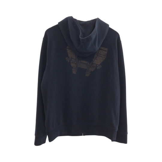 HERMES Hoodie cotton Navy XL