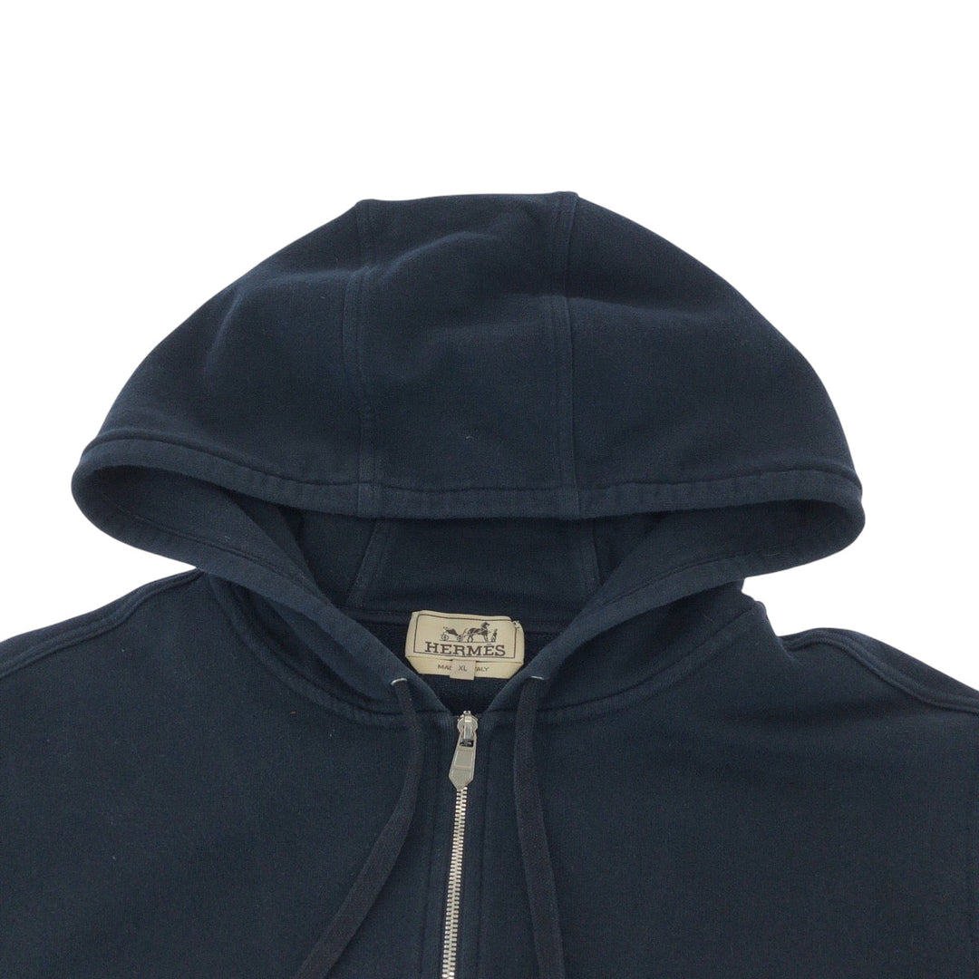 HERMES Hoodie cotton Navy XL
