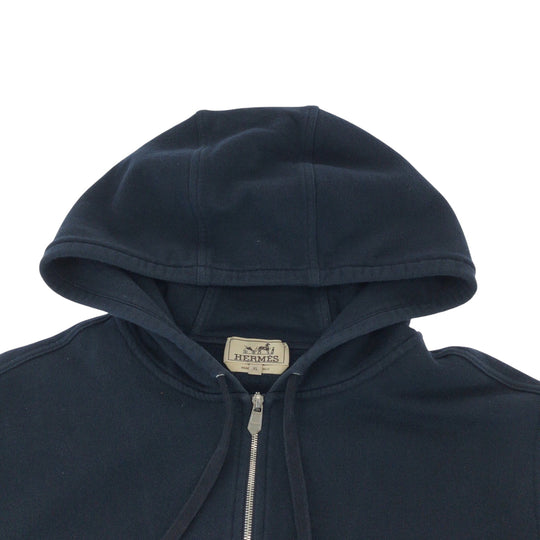 HERMES Hoodie cotton Navy XL