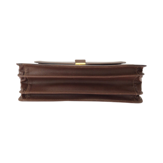 PRADA Business bag leather Brown Safiano