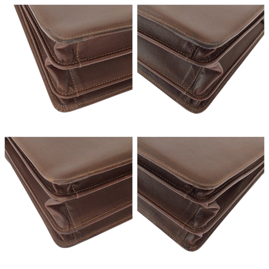 PRADA Business bag leather Brown Safiano