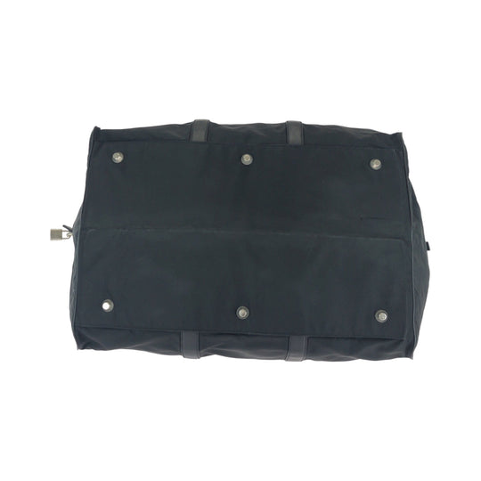 PRADA Boston Duffel bag Nylon Black SilverMetal Test Triangle With logo