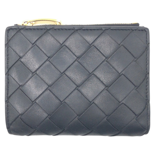 BOTTEGAVENETA Bifold Wallet leather black MAXI INTRECCIATO
