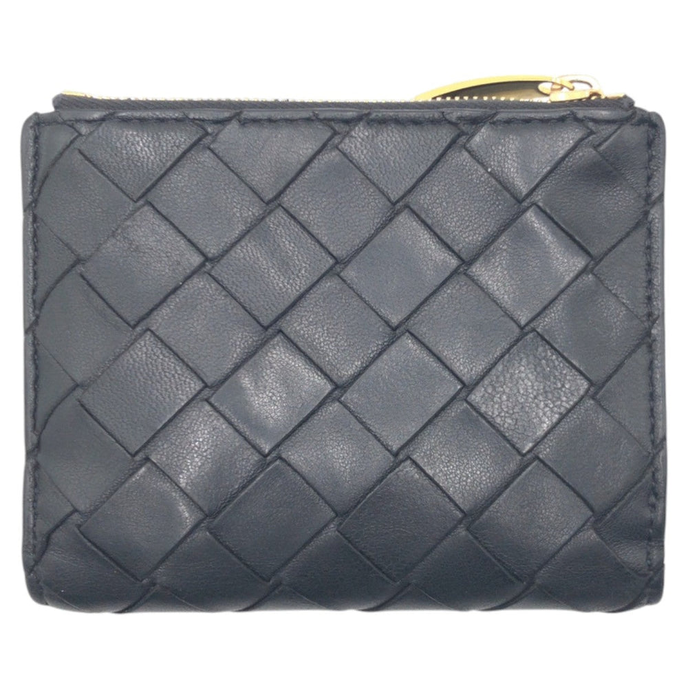 BOTTEGAVENETA Bifold Wallet leather black MAXI INTRECCIATO