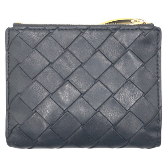 BOTTEGAVENETA Bifold Wallet leather black MAXI INTRECCIATO