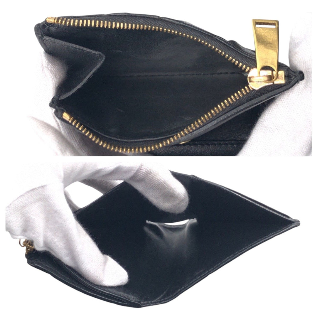 BOTTEGAVENETA Bifold Wallet leather black MAXI INTRECCIATO
