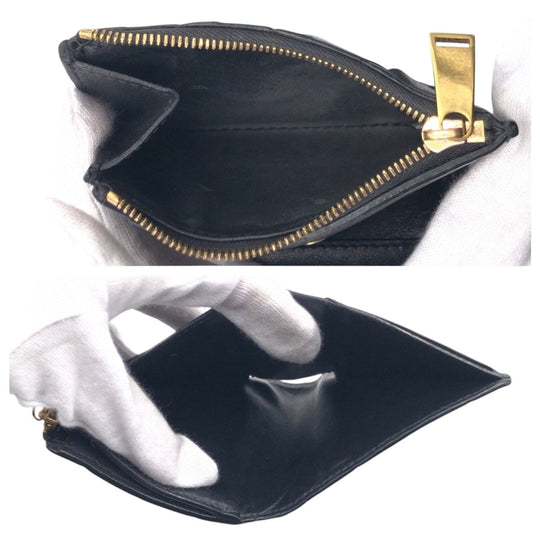 BOTTEGAVENETA Bifold Wallet leather black MAXI INTRECCIATO