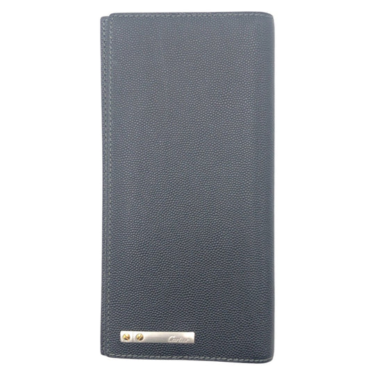CARTIER Long Wallet Purse leather black Santos