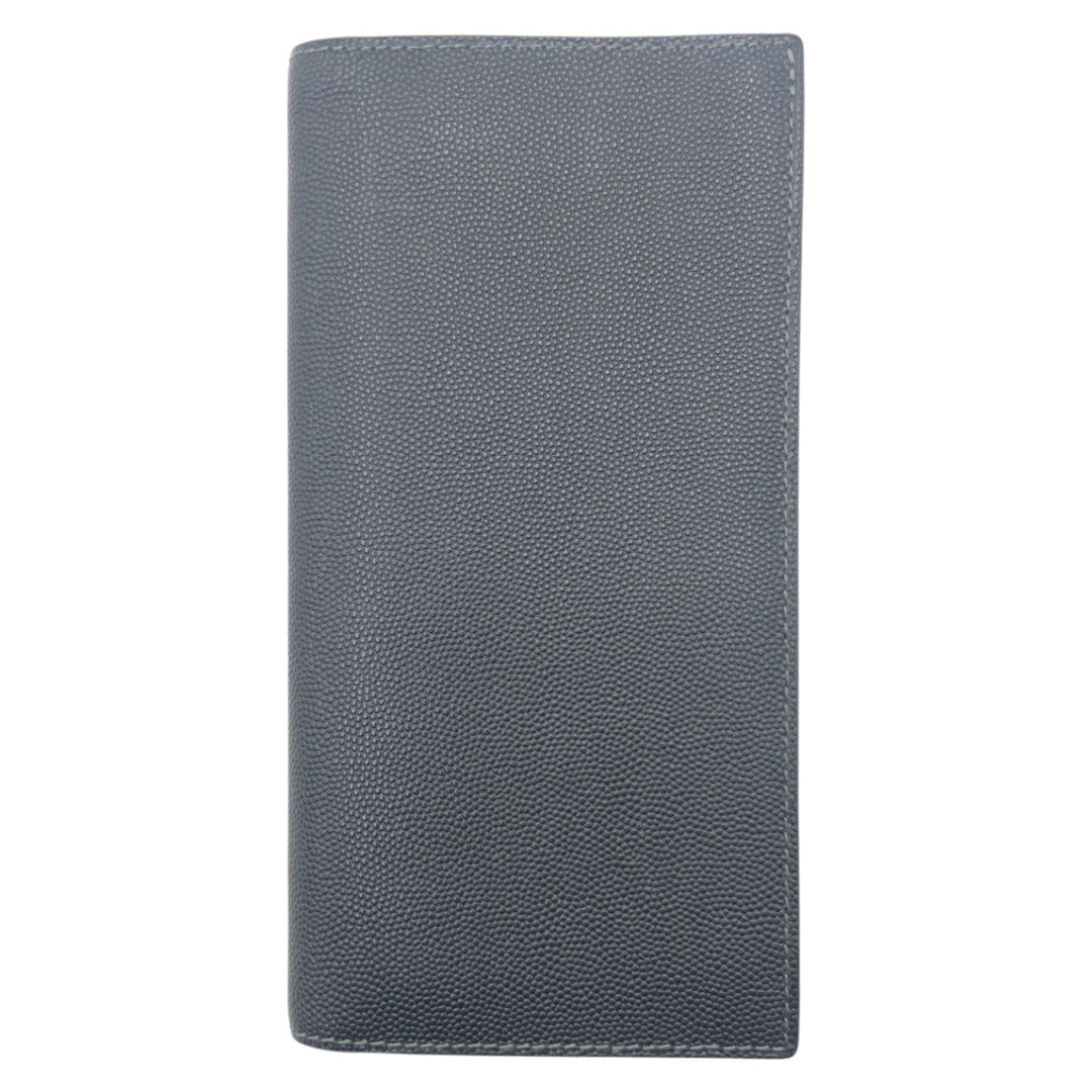 CARTIER Long Wallet Purse leather black Santos