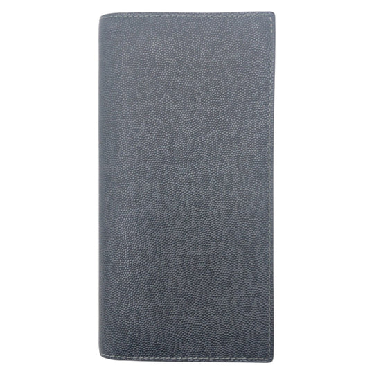 CARTIER Long Wallet Purse leather black Santos