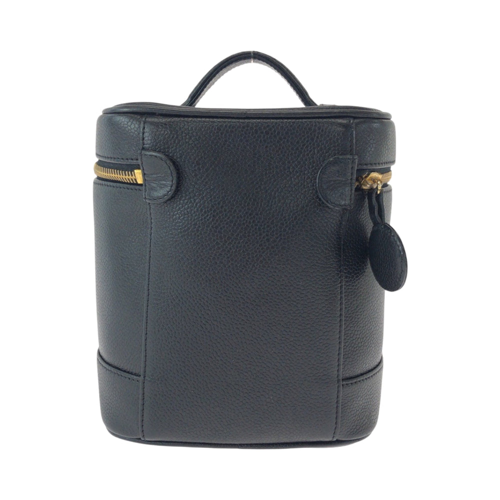 CHANEL Handbag Caviar skin black COCO Mark