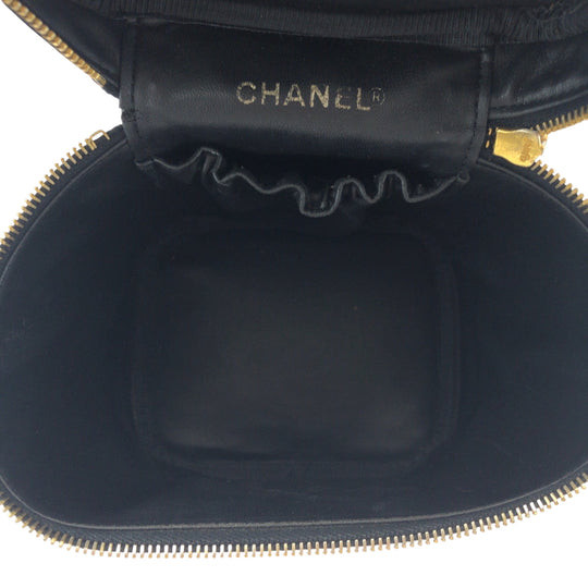 CHANEL Handbag Caviar skin black COCO Mark