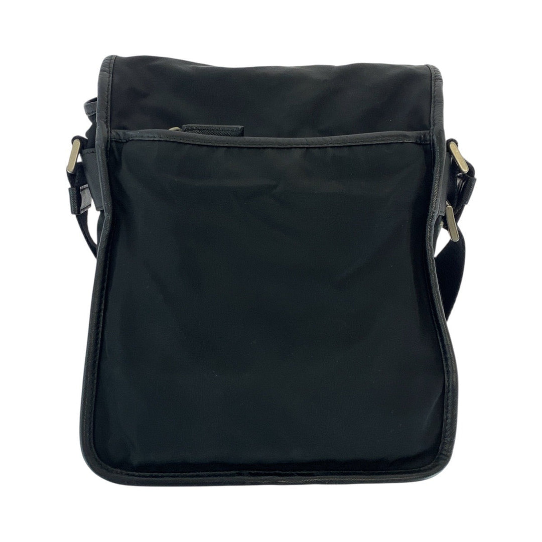 PRADA Shoulder Bag Nylon Black SilverMetal Shoulder Bag pochette Test Triangle With logo Women(Unisex) Used Authentic