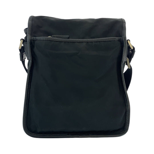 PRADA Shoulder Bag Nylon Black SilverMetal Shoulder Bag pochette Test Triangle With logo Women(Unisex) Used Authentic