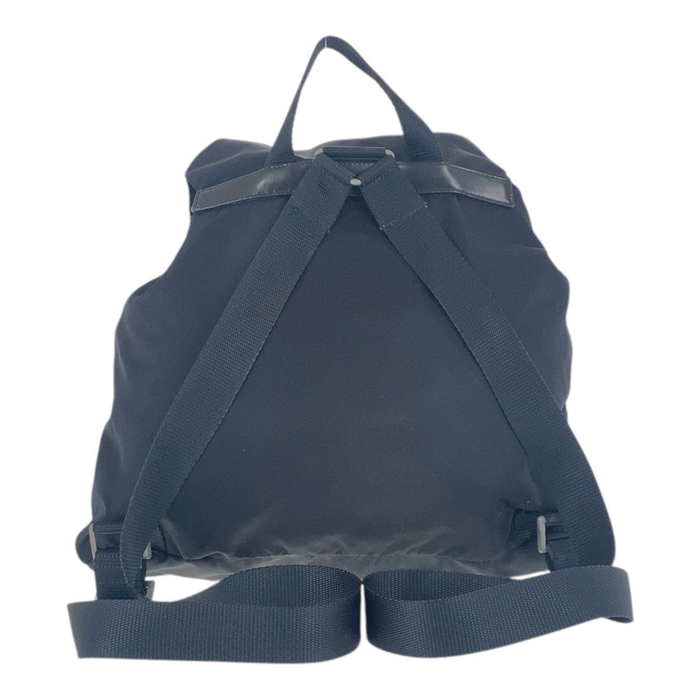 PRADA Backpack Nylon Black SilverMetal Test Triangle With logo